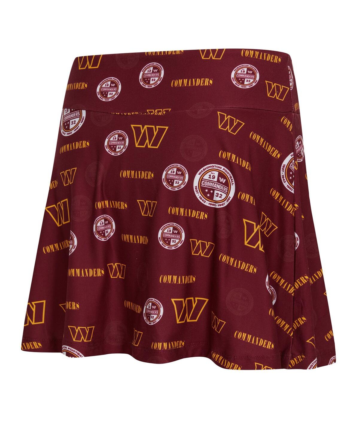 Concepts Sport Women's Burgundy Washington Commanders Mosaic Allover Print Skort In Burgundy