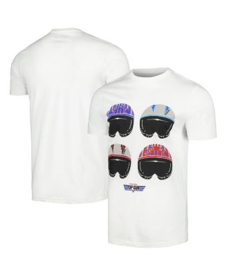 Contenders Clothing - Men's White Top Gun Helmets T-Shirt