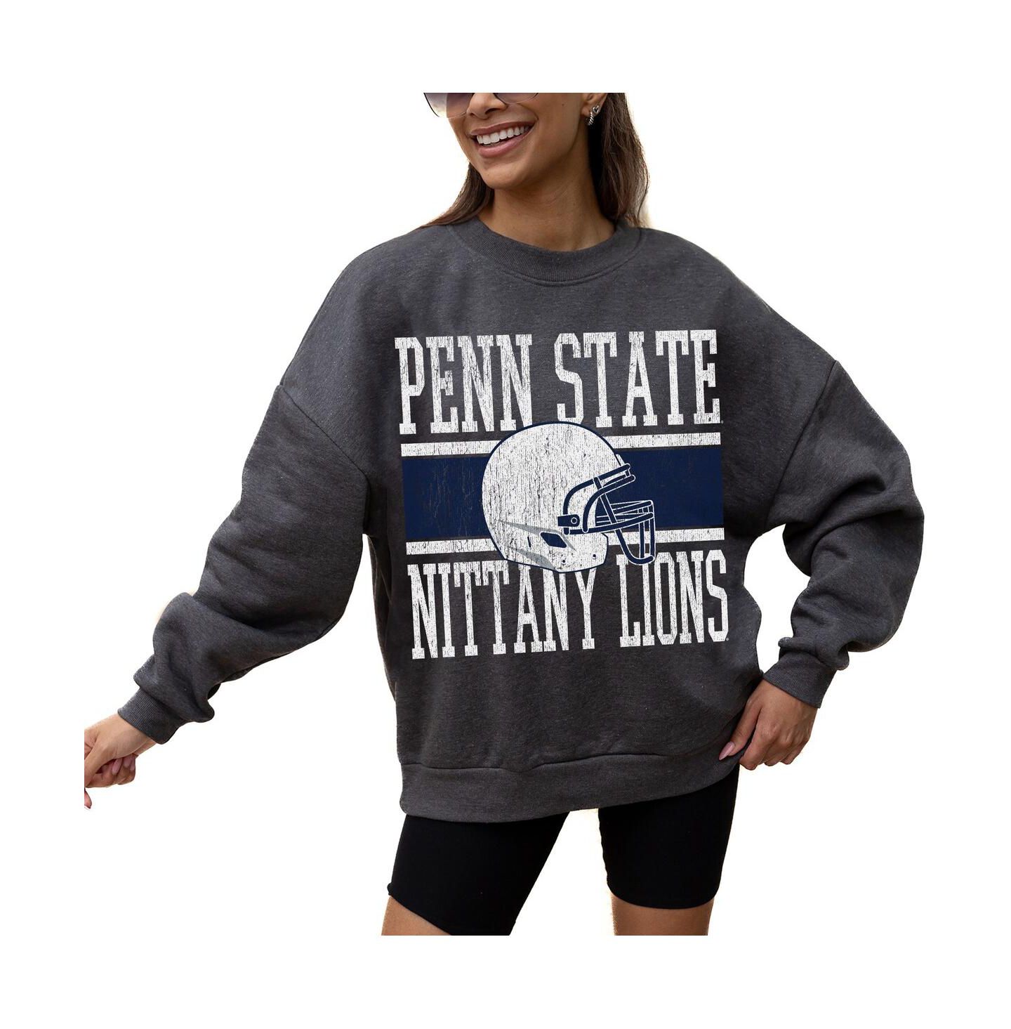 Женская толстовка Gameday Couture Charcoal Penn State Nittany Lions Premium Fleece Pullover — фото 4