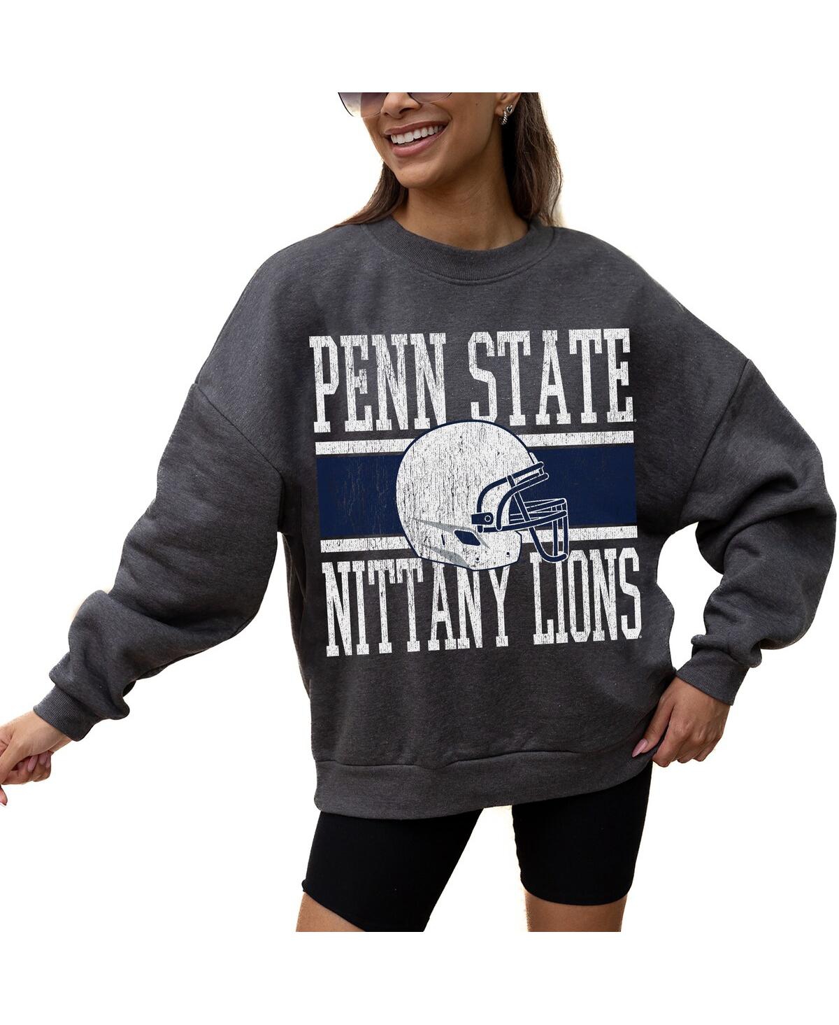 Gameday Couture Women's Charcoal Penn State Nittany Lions Premium Fleece Pullover Sweatshirt In Black