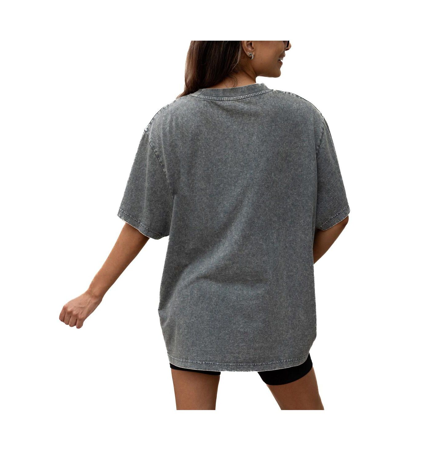 Женская футболка Gameday Couture Grey Jacksonville Jaguars Throwback Oversized Snow Wash — фото 2