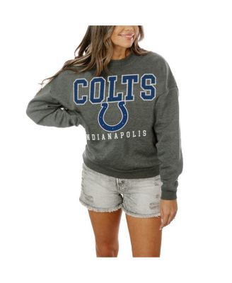 Gameday Couture - Women's Charcoal Indianapolis Colts Oversized Bring The Energy Pullover Sweatshirt