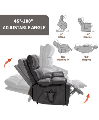 Massage Dual Motor Infinite Position Recliners Electric Lift Chair with Cup Holders and Power-Remote