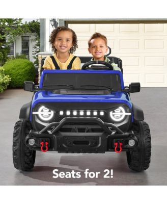 Kids 24V 2-Seater Electric Ride-On Car Truck w/ Parent Control, Bluetooth, LED Lights