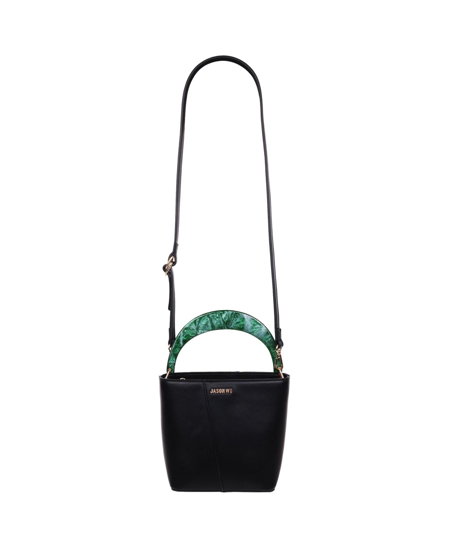 Женская сумка Jason Wu Small Smooth PU Tote with Acrylic Top Handle, цвет: Чёрный — фото 5