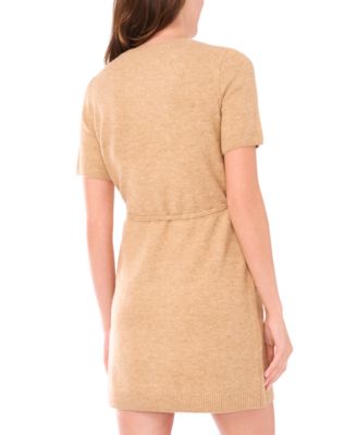 Petite Short Sleeves Sweater Dress