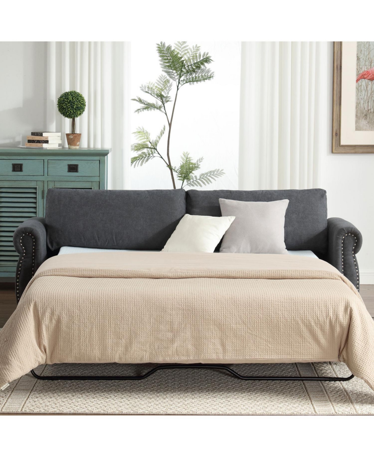 Streamdale Furniture 80.7" 2-in-1 Sofa Bed Sleeper with Large Mattress