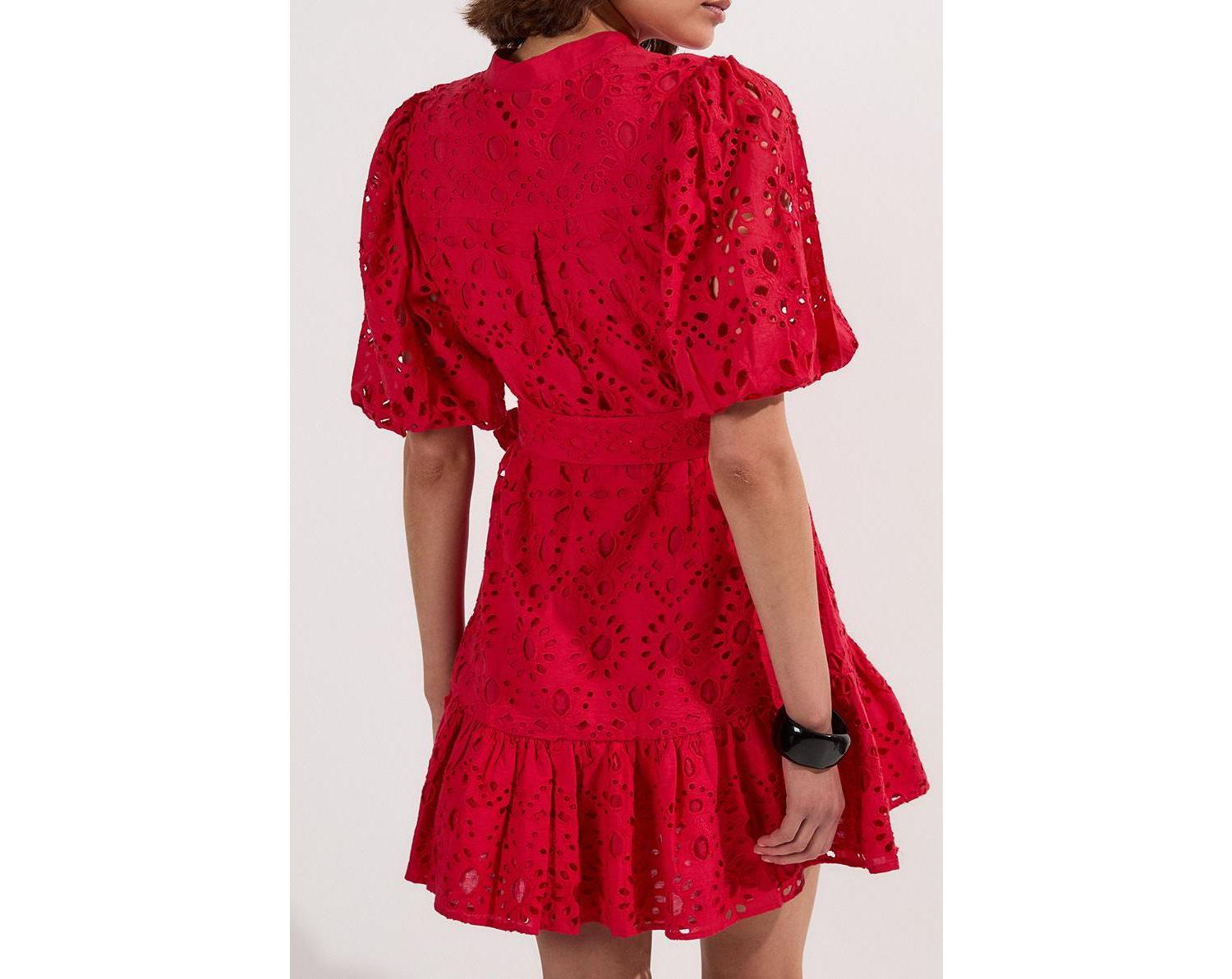 Women's Woven Tie Waist Mini Dress