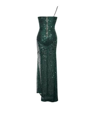 Women's Umme Sequin Emerald Green Gown