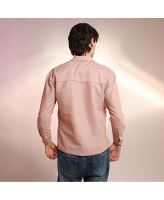 Men's Chevron-Woven Utility Shirt