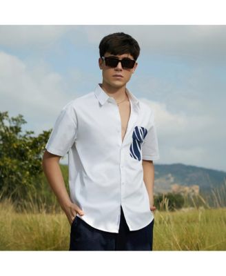 Men's Zebra-Block Shirt