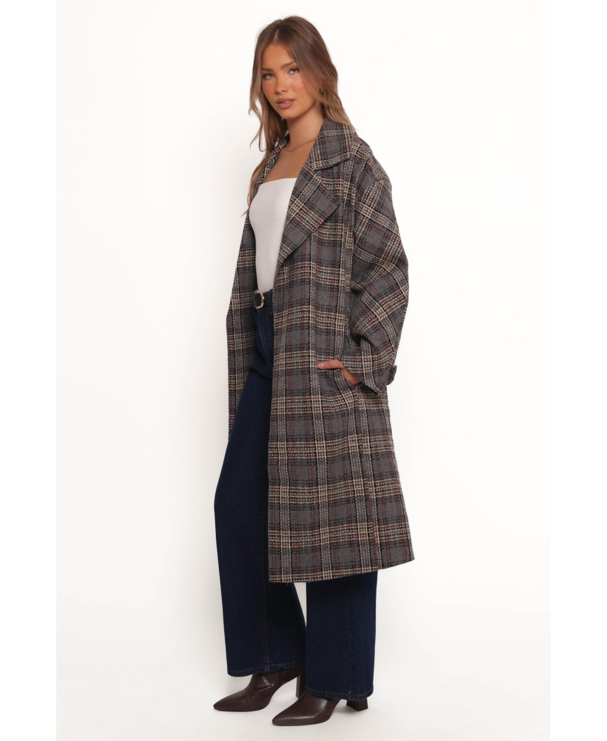 Petal and Pup Women's Torie Waist Tie Long Coat