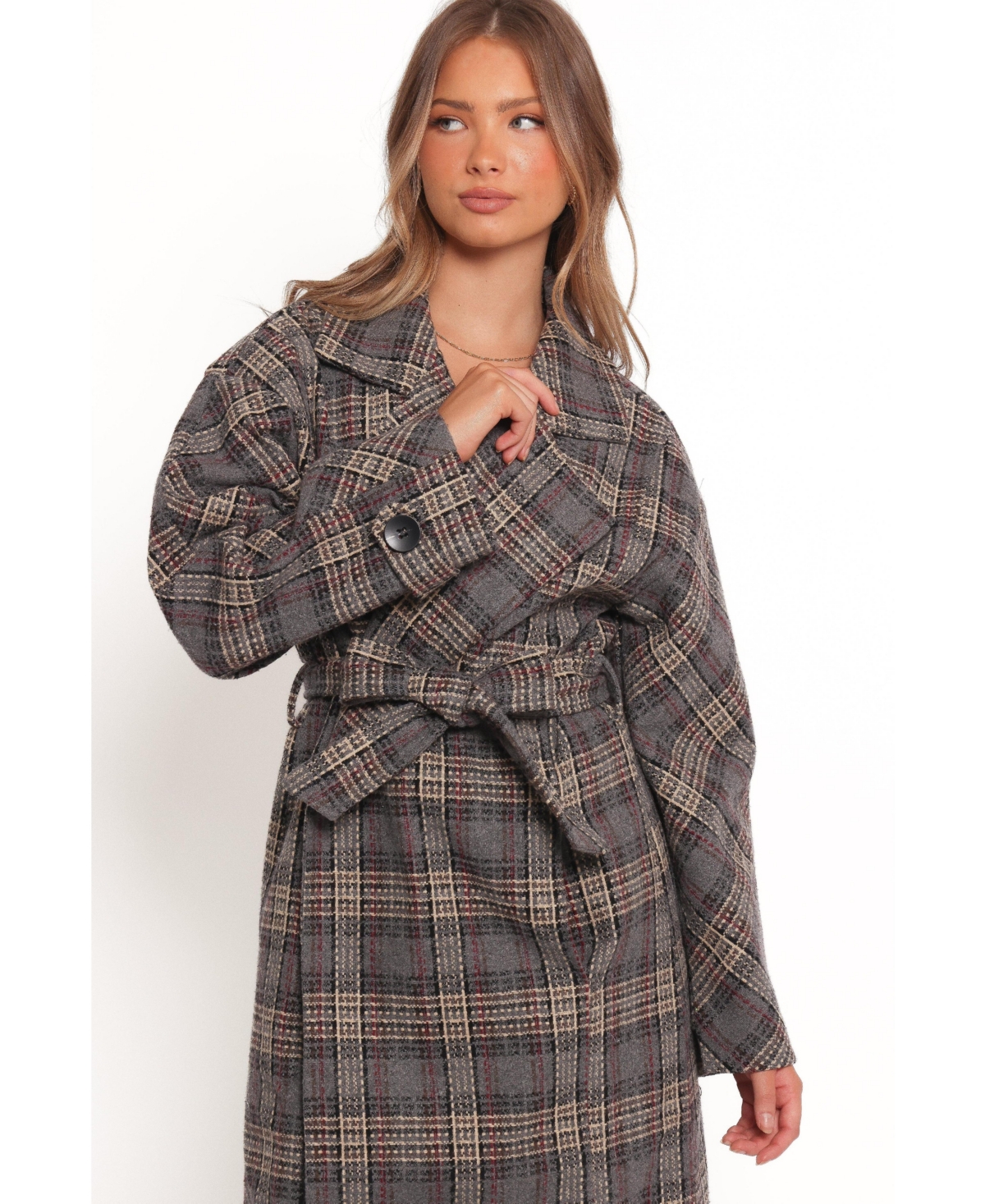 Petal and Pup Women's Torie Waist Tie Long Coat