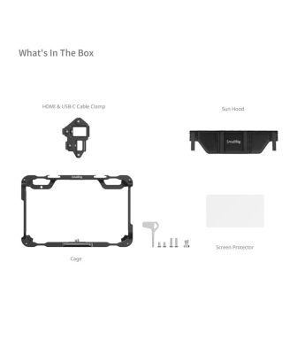 Cage Kit with Sunhood and Screen Protector for Atomos Shinobi II Monitor