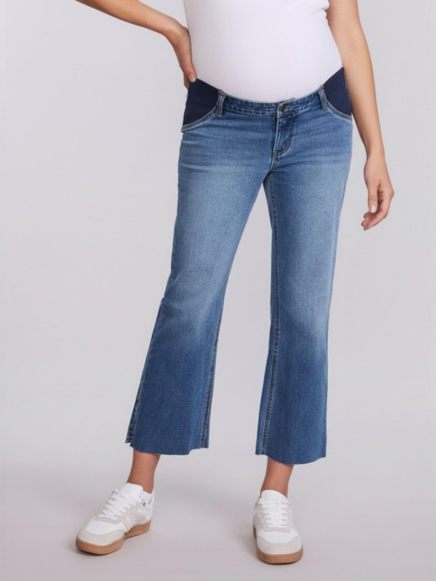 Women's Under the Belly Wide Leg Crop Jeans - Motherhood