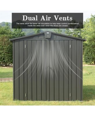 4.2-ft x 6.5-ft Galvanized steel Storage Shed