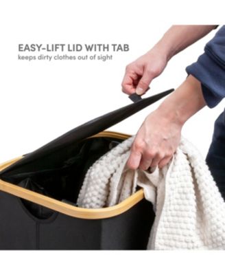 Single Hamper with Dual Sections