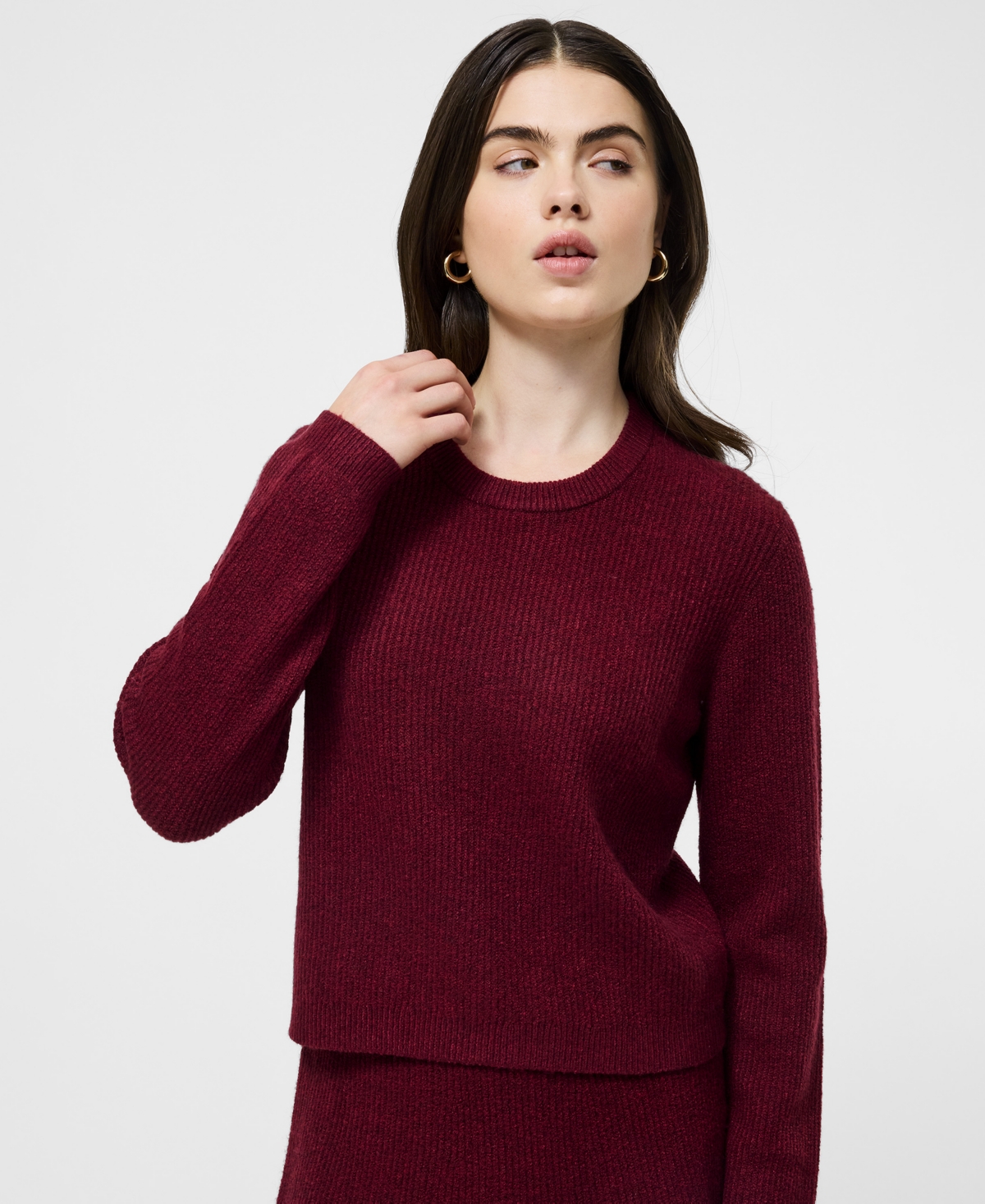 French Connection Vhari Knit Classic Sweater  Knitwear In Red