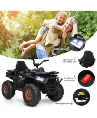 12V Kids Electric 4-Wheeler ATV Quad 2 Speeds Ride On Car w/MP3&LED Lights