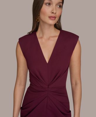 Women's V-Neck Ruched Dress