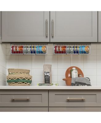 Under Cabinet Can Storage Shelf – Pantry Organizer with Divider for Canned Goods
