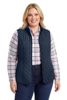 Plus Size Within Zip-Front Quilted Vest