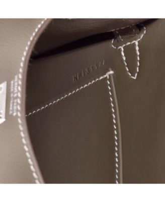 Kelly 20 Handbag Grey Epsom with Palladium Hardware