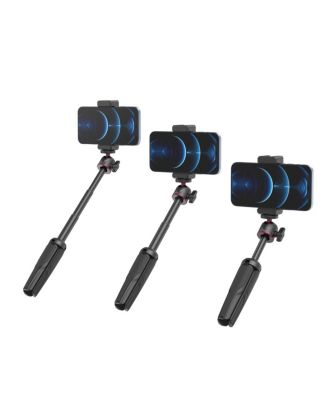 simorr Vigor VK-20 Vlog Tripod Kit with Single Cold-Shoe Phone Clamp, Kaimu Black