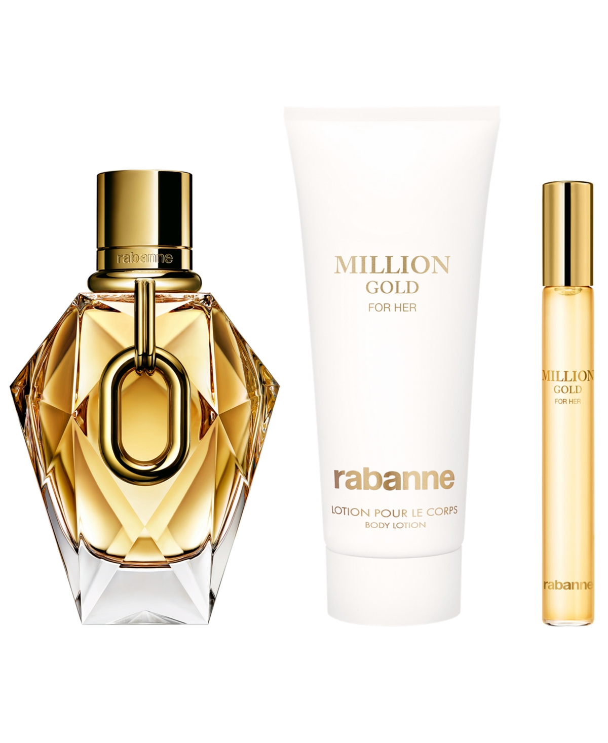 Rabanne 3-pc. Million Gold For Her Fragrance Gift Set With Body Lotion In Transparent