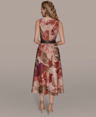 Women's Floral Belted Dress
