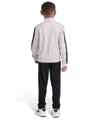 Toddler and Little Boys' 2T-7 Long Sleeve, Three Stripes Jacket and Jogger Pant, 2-Piece Set