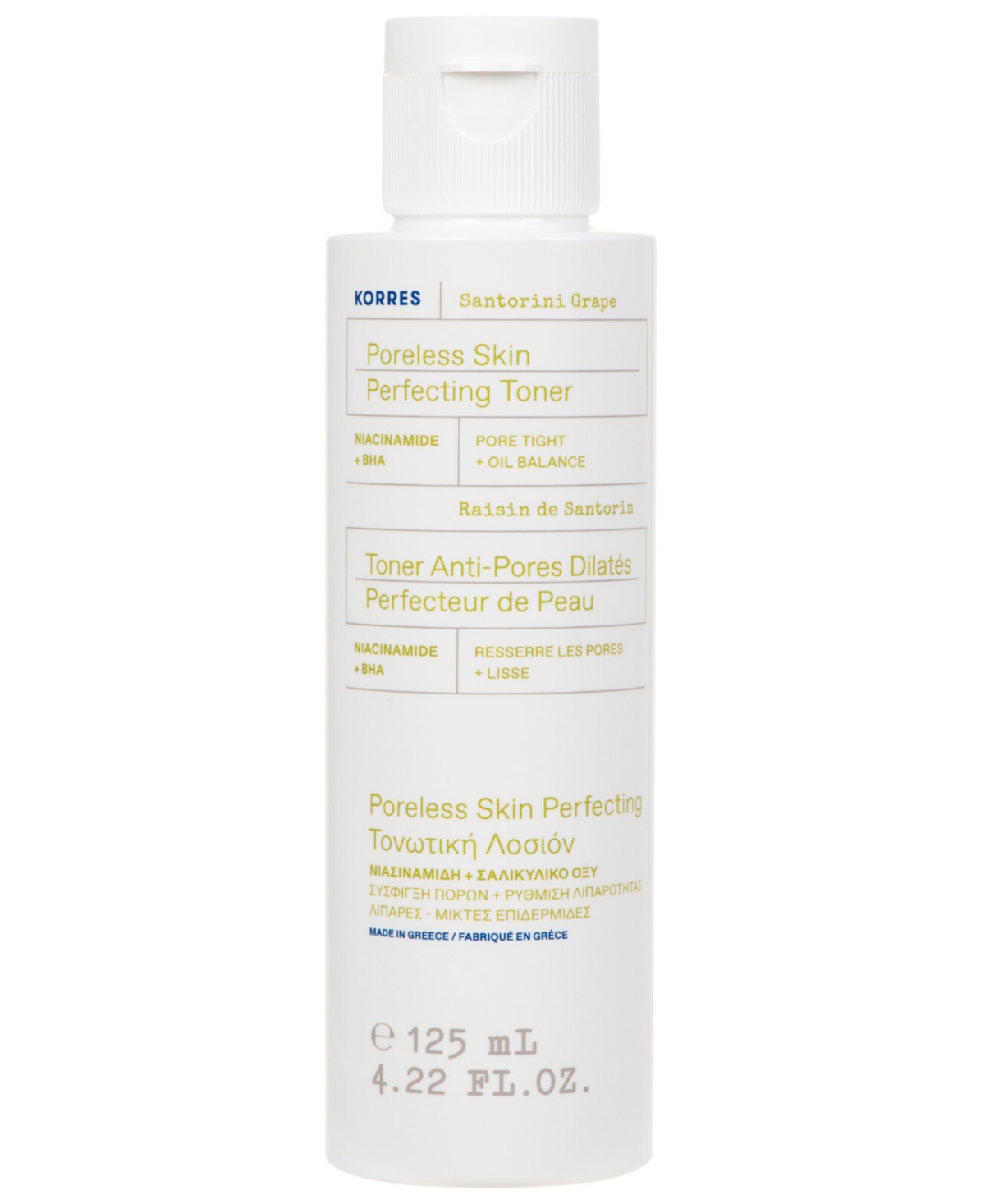 Korres Santorini Grape Poreless Skin Perfecting Toner, 4.23 Oz. In Transparent