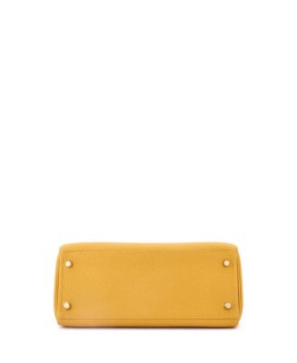 Kelly 28 Handbag Yellow Togo with Gold Hardware