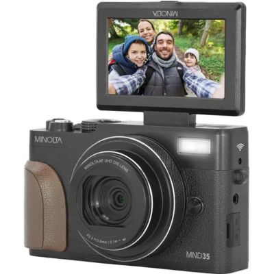 MND35 64MP 4K Ultra HD Wi-Fi Digital Camera, Black