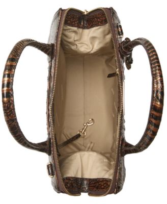 Caroline Melbourne Embossed Leather Satchel Bag