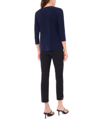 Women's V-Neck Asymmetrical Top