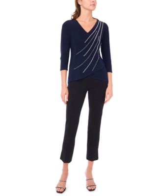 Women's V-Neck Asymmetrical Top