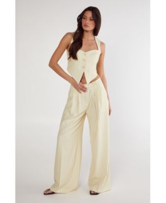 Women's Pinstripe Tailored Top