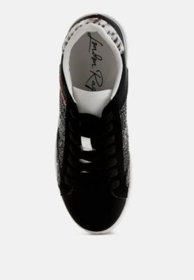 Womens Cosmolight Glitter Faux Leather Sneakers