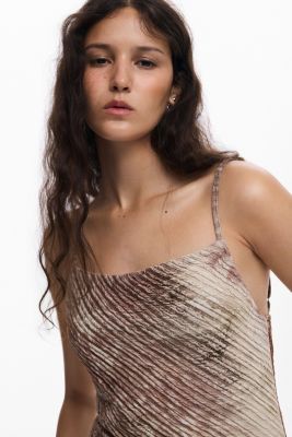 Women's Long gradient strap dress