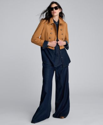 Women's Twill Cropped Military Jacket