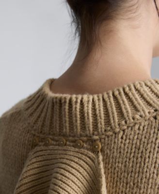 Women's Sleeveless Detachable Scarf Sweater