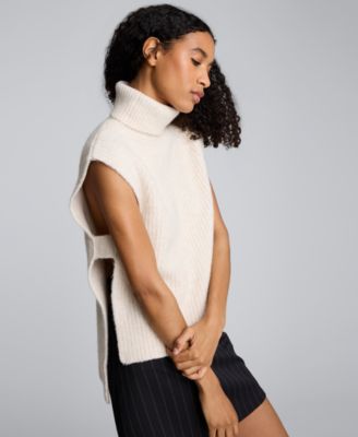 Women's Turtle Neck Sleeveless Sweater