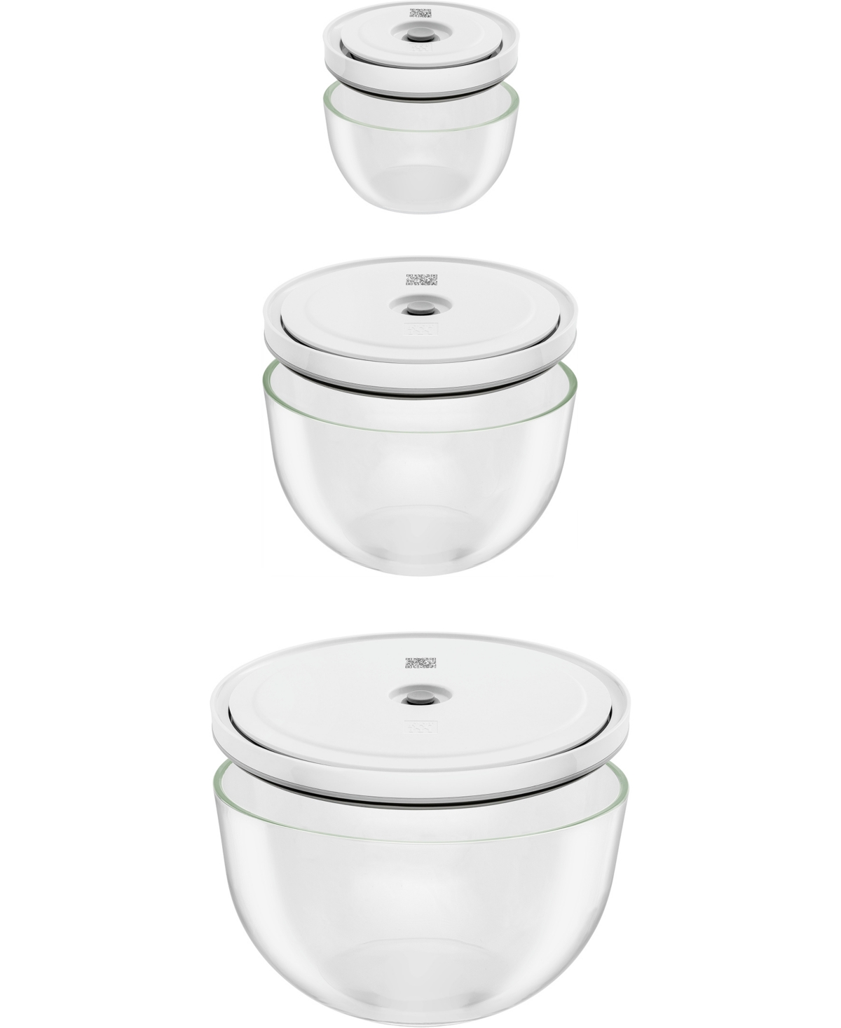 Zwilling Fresh Save 3-pc. Glass Vacuum Bowl Set In Transparent