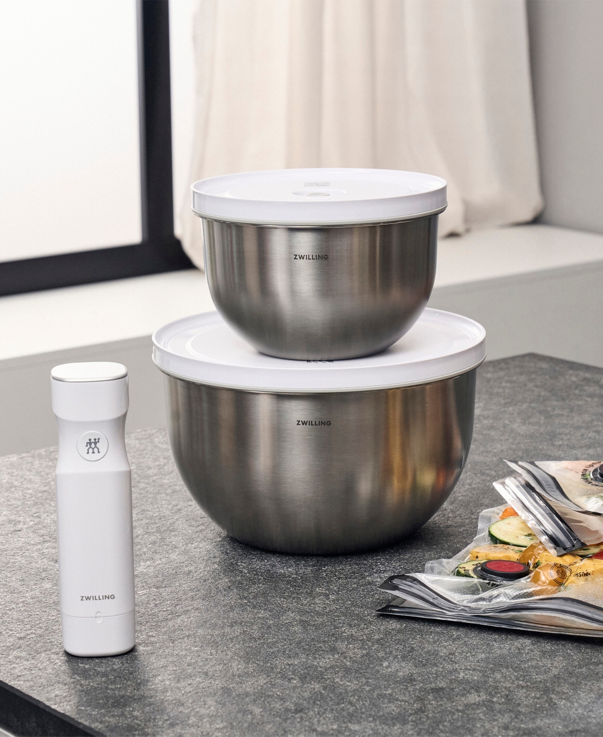Zwilling Fresh Save 7-pc. Vacuum Bowl Starter Set In Silver