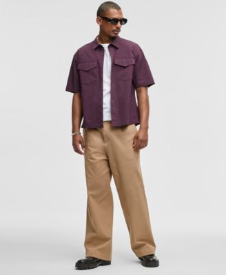 Men's Relaxed-Fit Patch Pocket Short-Sleeve Shirt, Macy's Exclusive