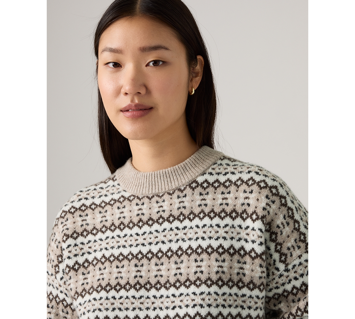 Levi's Women's Ines Fairisle Long Sleeve Sweater In Multi