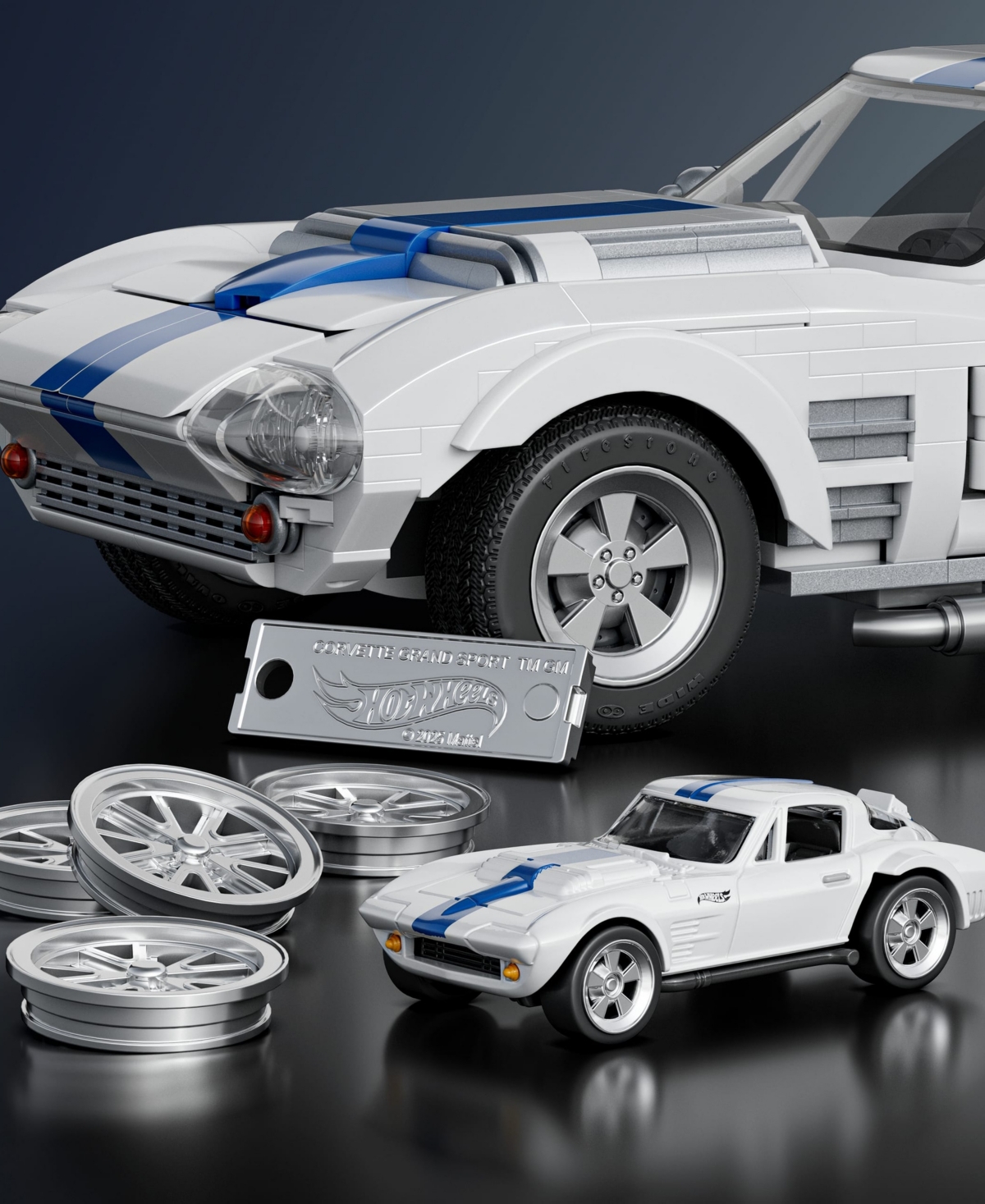 Mega Bloks Hot Wheels Corvette Grand Sport Building Toy Kit In Multi