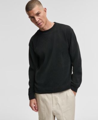 Men's Relaxed-Fit French Ribbed Sweater, Macy's Exclusive