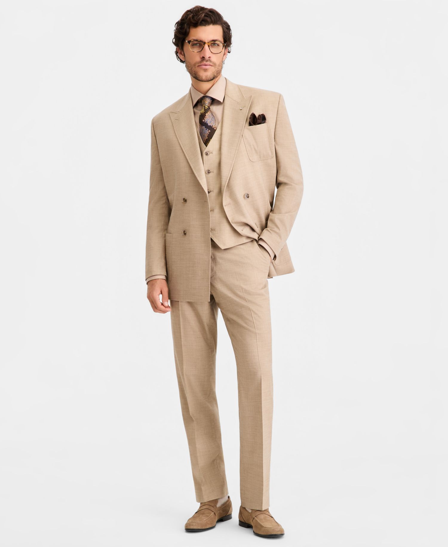 Men's Classic-Fit Double-Breasted Suit Separates Jacket